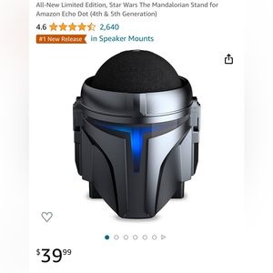 Star Wars Mandalorian Echo Dot Stand (4th& 5th generation)